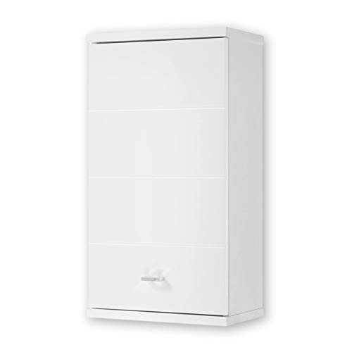 POOL Badezimmer Hängeschrank in Weiß - Moderner Badezimmerschrank Bad Schrank mit viel Stauraum - 38 x 71 x 23 cm (B/H/T)