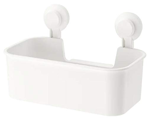 IKEA 403.812.53 Tisken Badregal Korb mit Saugnäpfen weiß