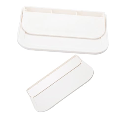 VILLCASE Klappbares Badezimmer Wandregal aus Robustem Pp Faltbares Aufbewahrungsregal für Handtücher und Seife Selbstklebendes Kleines Wandmontage Regal für Platzsparende Badorganisation