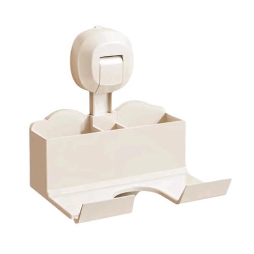 SUREK Abnehmbare Kunststoff Badezimmer Regale Saugnapf Badezimmer Regale Wandmontage Badezimmer Regale Keine Stanzen Bad Regale Große Kapazität