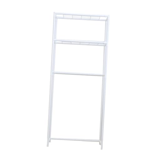 GRIRIW 3Stufe Toilettenregal Stauraum Vielseitiges Badregal Weiß Badezimmer Und Platzsparendes Standregal Für Toiletten Und Waschmaschinen