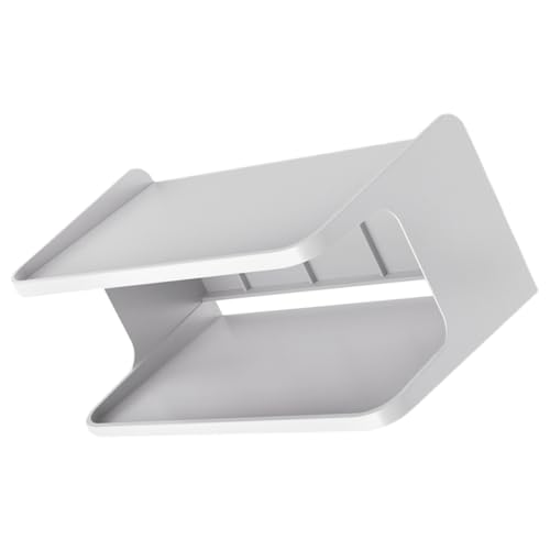 Toyvian Doppeltes Wandregal Badregal Wandmontage Hängend Zweilagig Organizer Ablage für Kosmetik Toilettenartikel und Handy Schwebendes Regal Weiß Platzsparend und Übersichtlich