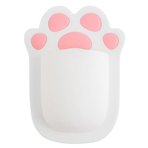 NOLITOY Silikon Wandregal Badezimmer Kleine Cartoon Aufbewahrungsbox ohne Bohren Weißer Stanzfreier Badregal Organizer für Glatte Oberflächen