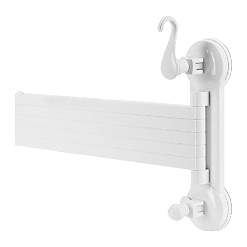 Marhynchus Stall, Flexibel, mit Großer Kapazität Handtuchregal mit Wandmontierter 5 Arm Drehhalter, ABS Plastik Ha ndtuch Organizer Regal mit Saugnapfhaken und Schrauben für Hängende