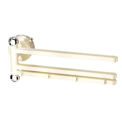 JDNH Drehbarer Duschtuch-Organizer, Saugnapf-montiert, Badezimmer-Regal, platzsparendes Design, hält mehrere Handtücher, drehbar, Wand-Organizer