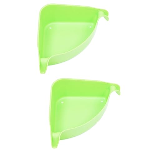 KONTONTY 2St Saugnapfregal dreieckiger zeichendreieck launsauger tapete für badezimmer standregale handwaschlappen seiftücher regalhalterung Badezimmer-Eckregal Saugnapf-Dreieck-Rack Green