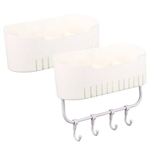 Homoyoyo 2 STK wandmontierte Regale Duschtür- Wall Mounted Organizer Bathroom Storage Lagerregal Wandregal Wandmontiertes Badregal aus Kunststoff Badezimmer-Organizer