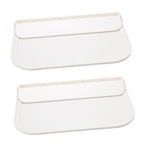 VICASKY 2stücke Wandregal Schwebend Zum Aufkleben Kleberegal Aus Kunststoff Regal Ohne Bohren Für Küche Bad Und Schlafzimmer Platz Für Handtücher Zahnbürsten Und Kleine Gegenstände