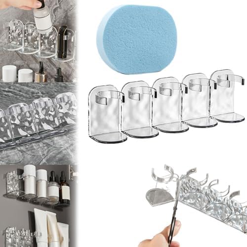 Donubiiu Bad Regal Aus Kunststoff, Reihenwandregal Aus Kunststoff Bad Selbstklebend, Reihenwandregal Kunststoffkleber, Reihen Wandregal Aus Kunststoff (1pcs)