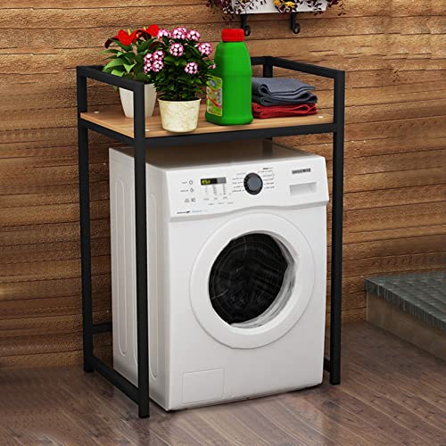 Usknxiu Waschmaschinen Überbau Regal Toilettenregal Badregal aus Metall Badezimmer Platzsparer, Einfache Montage (Schwarz)