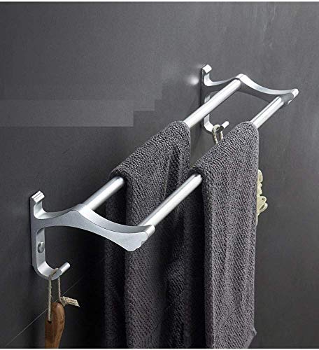 Handtuchhalter Stauraum Aluminium Hängende Wand Badezimmer Doppelbar Handtuch Badregal Einzelhandtuchhalter