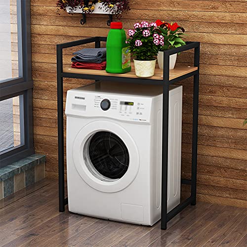 Badezimmer Lagerregal mit Waschmaschinenschrank Stahl Holz Boden für Haushalt Badezimmer und WC Lagerung