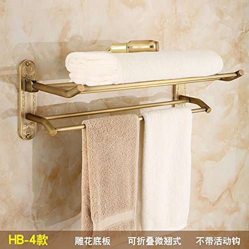 ZXC Bathroom racks Antike Badezimmer Regal Fach Dusche Bad Regale Metall hängende Kupfer gebürstet Handtuchhalter Modell 4