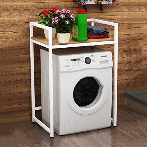 Usknxiu Waschmaschinen Überbau Regal Toilettenregal Badregal aus Metall Badezimmer Platzsparer, Einfache Montage (Wei?)