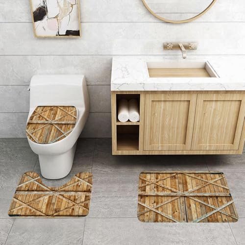  3,,U fö,Rustikales, traditionelles Holzt,Waschbar