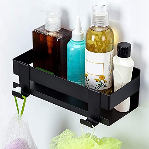 HandtuchhalterDusche Badezimmer Duschregal Selbstklebend Duschregal Ohne Bohren Korb mit Henne Schwarz 22cm Badregal Aufbewahrung