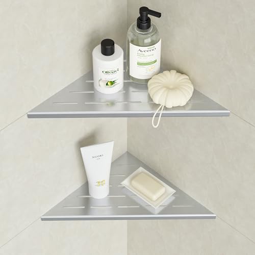 Neodrain Duschablage Eckregal Edelstahl Duschregal Ecke Fliesen Eingelassen für Badezimmer Küche 254mm, 2 Stück