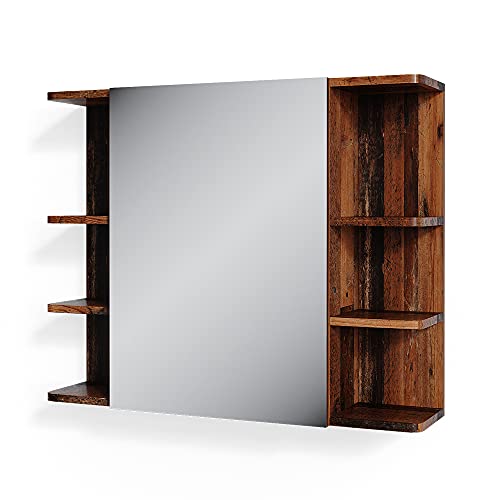 Vicco Badspiegelschrank Fynn, Antikholz, 80 x 64 cm