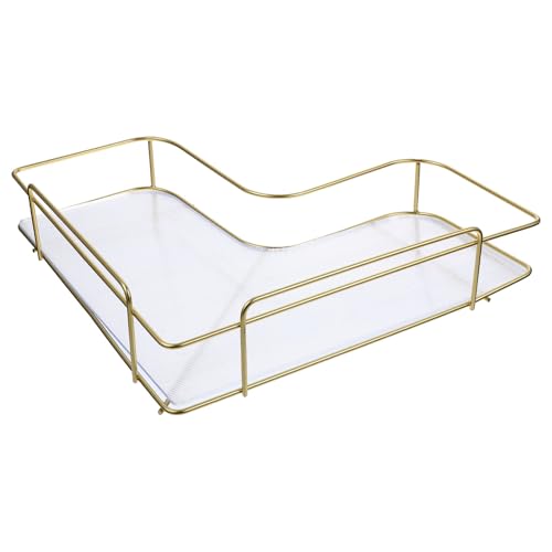 TOYZFRIENDY Wandmontiertes Acryl Eckregal Badezimmer Aufbewahrungsrack ohne Bohren Stabiles Langlebiges Wandregal für Duschgel Shampoo Handtuch Multifunktionales Badezimmer Klebe regal