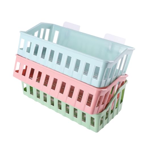 JOINPAYA 3-teiliges Set Wandregal Ohne Bohren Wandbadregal Kunststoff-wandregal Seifenschalenhalter Organizer Korb Badregal Für Zuhause