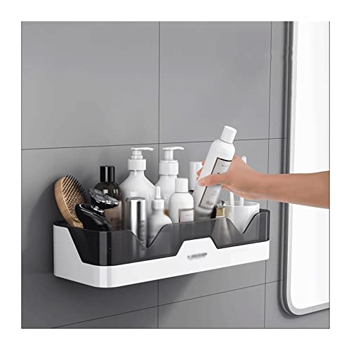 Duschablage zum Hängen Lagerregal Toilettenwaschtisch Einschichtiges Kunststoff-Lagerregal Einfaches Lagerregal Küchentheke Kunststoff-Lagerregal Wandmontiertes Lagerregal Duschregal(Bruin)