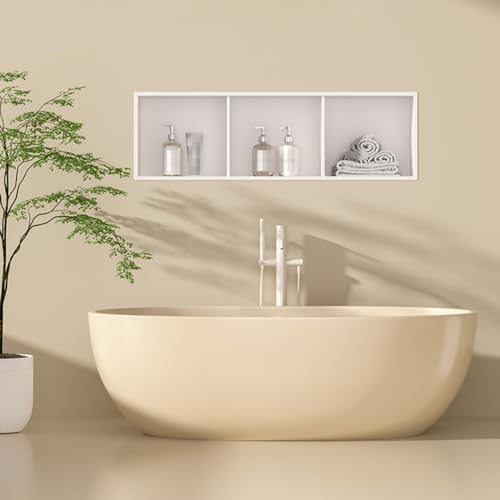 GLFNB Duschnische Edelstahl Wandnische Ablage Modern in Wandnische Einbaunische Badregal Seifennische, Dreistöckig