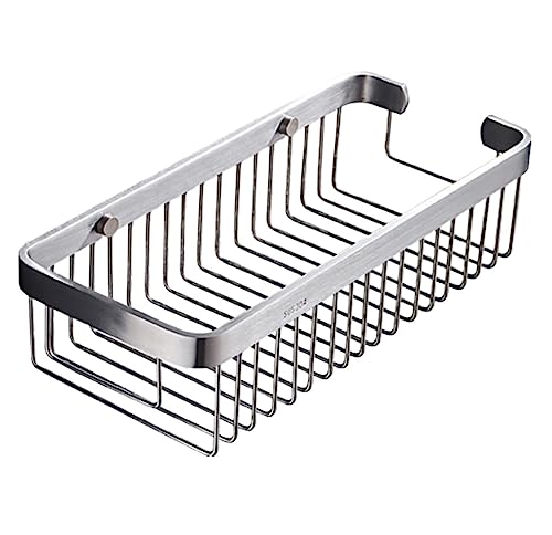 BKALIT Badezimmer Regal Duschablage Duschregal Wandmontage-Badezimmerreg al Aus Edelstahl, Duschkorbregal Für Toilette, Chrom Badregal Dusche Ablage Duschkorb