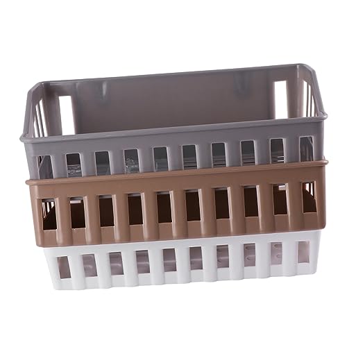 WOFASHPURET Set 3Tlg Stanzfreie Badezimmerregale Lagerregal Aufbewahrungskorb für das Badezimmer regalhalterung Küchenschränke Aufbewahrung von Badregalen Organizer-Korb pp