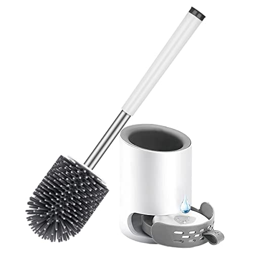 Braoses Toilettenbürste Halter klobürste Wandmontage & Stehen Edelstahl Langer Stiel Bürste schnell trocknendem Haltersatz für Gäste