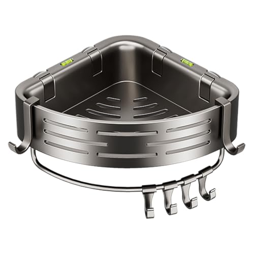 Generisch Dusch Organizer Ecke, Installation Ohne Bohren, 24 X 24 X 5,5 Cm, Badregal Ohne Bohren Ecke, Dusch Organizer Hängend, Verformungsbeständig, Für Seife, Shampoo, Duschgel, Schrubber Und