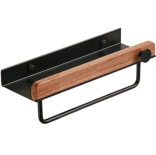 Duschablage Badregal Badezimmer Regal Holz-Duschorganisator, Wandmontiertes Badezimmerregal, Duschregal Für Balkon-Dusche Duschregal Duschkorb (Color : B, Size : 30cm)