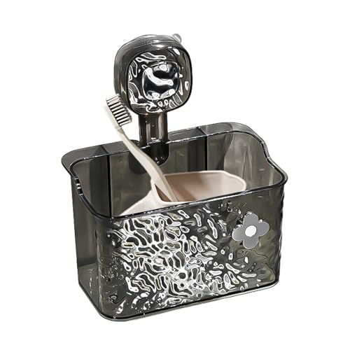 keloppasit Saugnapf-Badregal – Saugnapf-Aufbewahrungsreg al | Wandmontierter Korb mit Wasserfilterlöchern, platzsparendes Eck-Duschregal ohne Bohren für Küche, Wohnheim, Badewanne, Zuhause