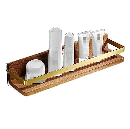 Duschablage Badregal Badezimmer Regal Dusch Caddy Regal Ohne Bohren, Dusch Aufbewahrungsregal, Walnuss Badezimmerregal Für Toilette Küche Duschregal Duschkorb (Color : A, Size : 45 * 11.5 * 8CM)