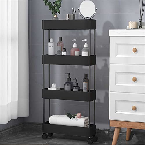 TMXKOOK Schlanke Kchenwagen 3/4 Ebenen Platzsparendes Regal Aufbewahrungswagen fr Kleinen Rumen in Bad Kche Bro