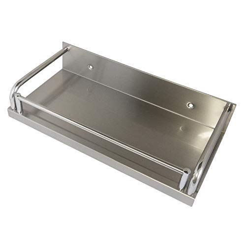 WITTKOWARE Wandregal, Edelstahl gebürstet/Chrom, 25x12cm