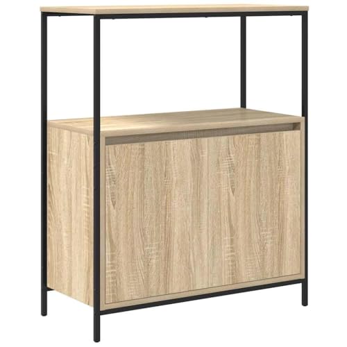 vidaXL Badschrank mit Regalen Sonoma-Eiche 76,5x35x95 cm