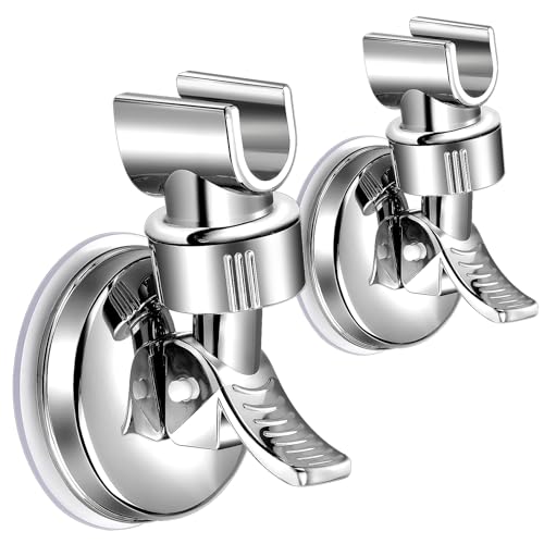 2 Stück Duschkopfhalterung Saugnapf Set Universal Handbrause Halterung Abnehmbarer Brausehalter für Handbrause Duschkopfhalterung Ohne Bohren für Hotel Badezimmer