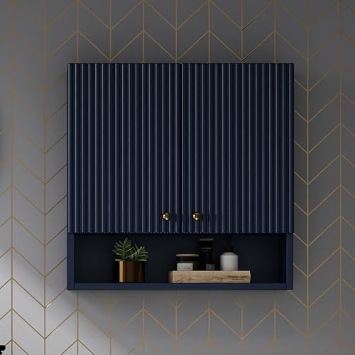 Moderner leichter Luxus-WC-Schrank, Badezimmer, seitliche Aufbewahrung, schmal, Wandbehang, Küche, montierte Kosmetikbox, Nizer-Regal, Standregal (E)