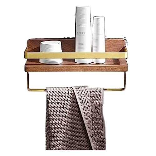 Duschablage Badregal Badezimmer Regal Dusch Caddy Regal Ohne Bohren, Dusch Aufbewahrungsregal, Walnuss Badezimmerregal Für Toilette Und Küche Duschregal Duschkorb (Color : A, Size : 30 * 11.5 * 14CM)