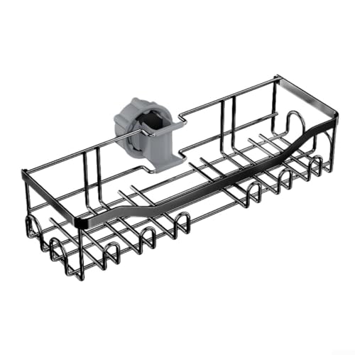 Praktisches Badregal aus Edelstahl, für feuchte Umgebungen wie Badezimmer (schwarz)
