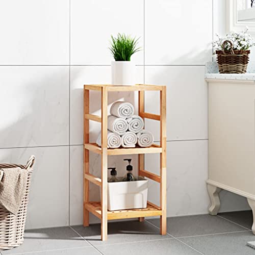 INLIFE Badregal 35,5x35,5x79 cm Massivholz Nussbaum,4.35kg,350363