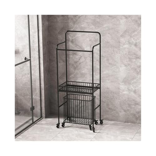 Handtuchhalter für Badezimmer Badezimmer Handtuchhalter Lagerregal Standregal Metall Moderne Badezimmer Handtuchhalter Toilettenregal Handtuchhalter freistehend(Schwarz)