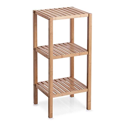 Zeller 13574 Standregal m. 3 Böden, Bamboo, ca. 37 x 33 x 80 cm, Natur, 56 x 14.5 x 159.5 cm