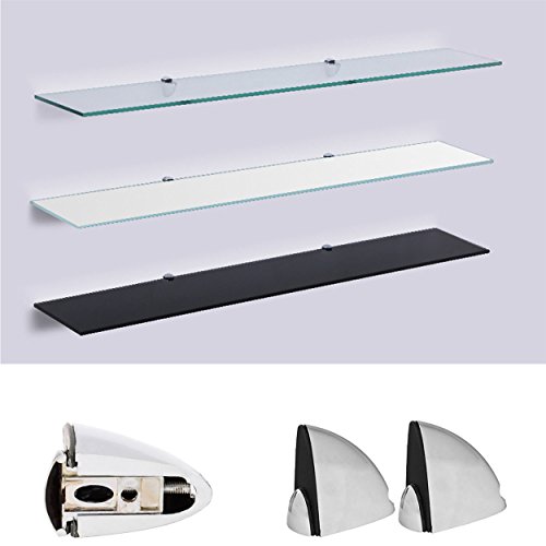 Euro Tische Glas   Glasregal mit 6mm ESG Sicherheitsglas   perfekt geeignet als Badablage/Glasablage für Badezimmer   Verschiedene Größen (Klar, 90 x 17,8 cm)
