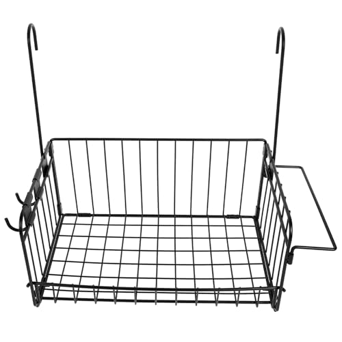 TOYANDONA Schwarzer Hängender Drahtkorb Badregal aus Carbonstahl Platzsparend Installieren Vielseitig für Badezimmer Küche Aufbewahrung Kleiner Gegenstände Langlebig und Stabil
