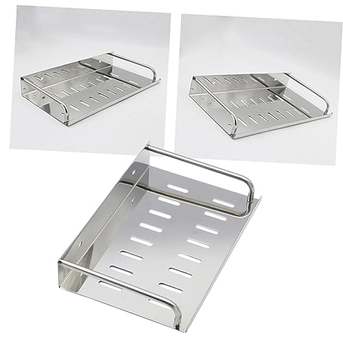 MAGICLULU Badezimmerregal Aus Edelstahl Wandmontage Toilettenartikelhalter Regal Rostfrei Badregal für Shampoo Handtücher Einstufig