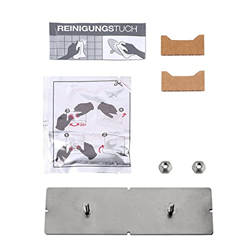 KEUCO Klebe-Set Typ 4 für Duschkörbe Edition 11 und Feuchtpapierbox Elegance, Kleben statt Bohren, Badezimmer oder Gäste-WC