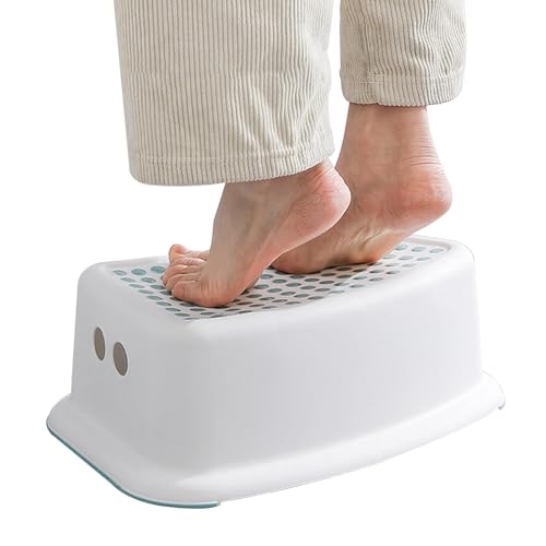 Toiletten-Hockhocker – Rutschfester Töpfchen-Tritthocker Für Erwachsene Und Kinder | Ergonomischer, Verdickter Badezimmerhocker, Stabiler Kunststoff-Fußhocker Für Das Toilettentraining Von Kleinkinder