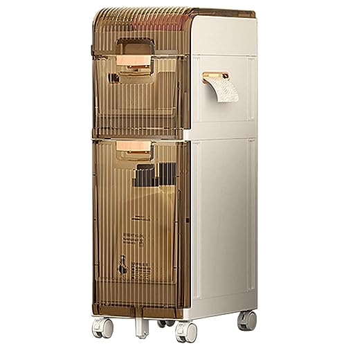 RDWQDGJG Schmaler Lagerschrank mit Rollen für Badezimmer, Schlafzimmer, Büro, Küche, Kunststoff-Standregale mit Schubladeneinheiten für Wohnzimmer, Unterschrank mit 2/3/4 Schubladen