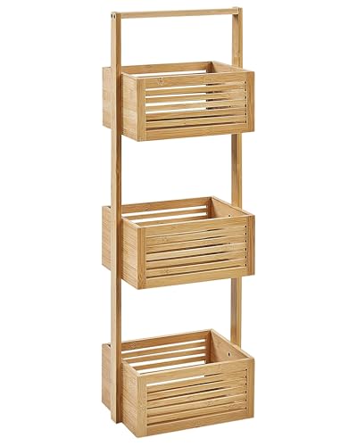  Griff Bambusholz hellbraun 80 cm 3 Fächer Lamellen Optik Waverly